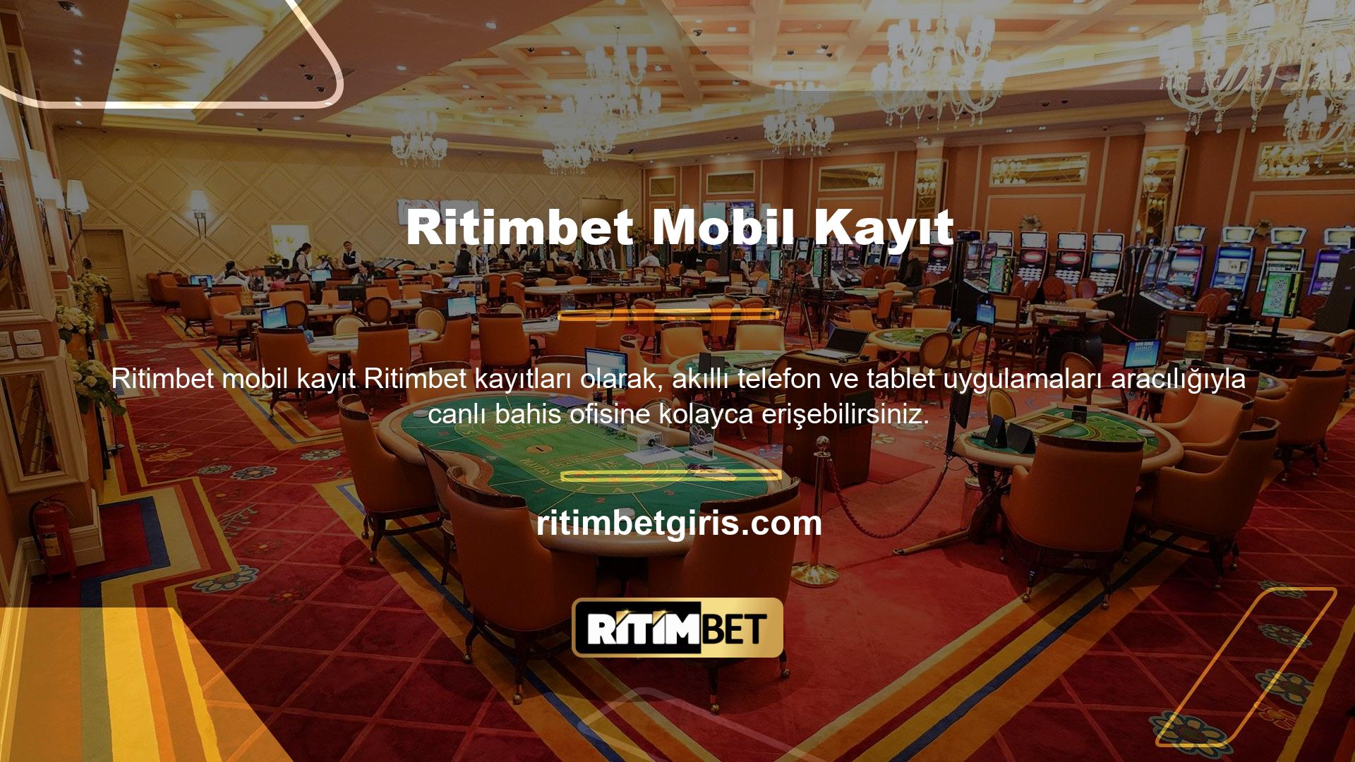 Ritimbet Yeni Adres Mobil giriş mobil uygulaması, indirilebilir ve indirilebilir iki farklı çözümle oluşturuldu